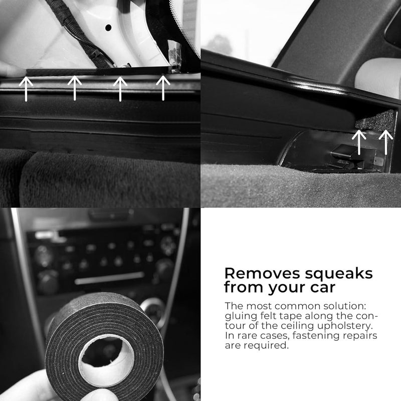Siless Anticreak Tape 3 Pack 1 inch x 20 ft Anti-Rattle, Anti-Squeak, Anti Creak for Cars, RVs, Boats | Perfect for Dash, Doors, Seatbelts, Interior Trim, Wiring - Image 4
